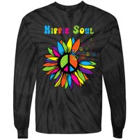 Hippie Soul Funny Peace Sign Daisy Flower Hippies Art Lovers Tie-Dye Long Sleeve Shirt