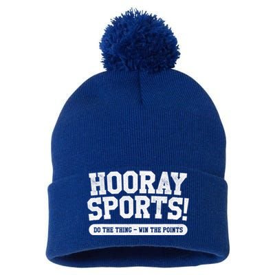 Hooray Sports! Funny Sports Great Gift Pom Pom 12in Knit Beanie