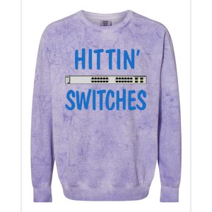 Hitting Switches Funny Network Systems Engineer Gift Colorblast Crewneck Sweatshirt