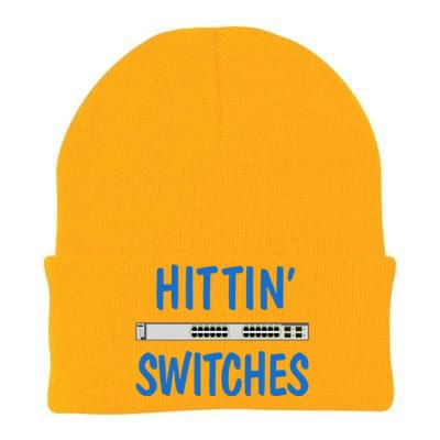 Hitting Switches Funny Network Systems Engineer Gift Knit Cap Winter Beanie