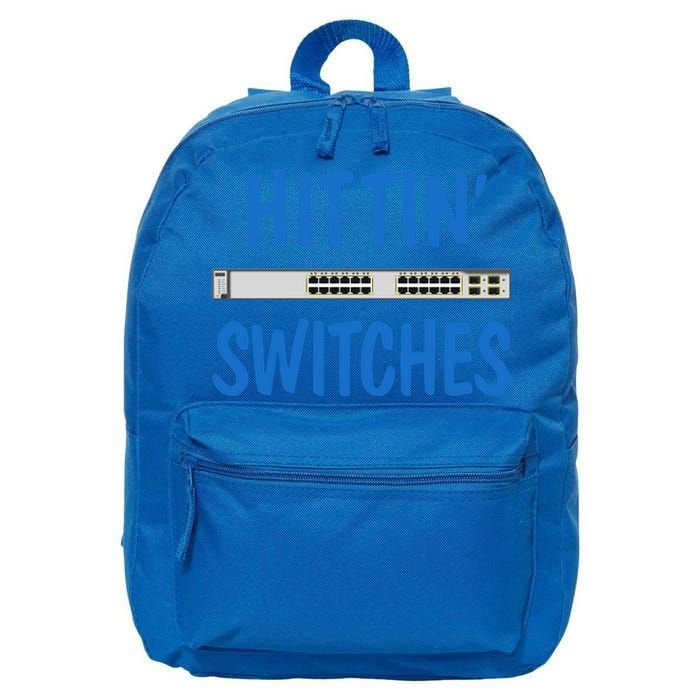 Hitting Switches Funny Network Systems Engineer Gift 16 in Basic Backpack