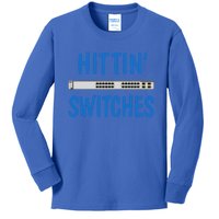 Hitting Switches Funny Network Systems Engineer Gift Kids Long Sleeve Shirt