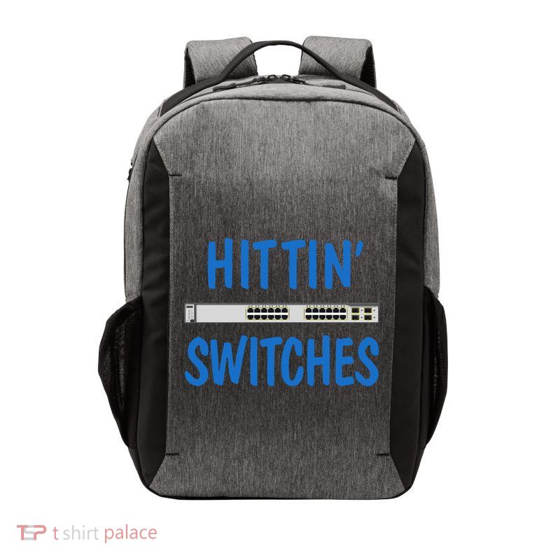Hitting Switches Funny Network Systems Engineer Gift Vector Backpack