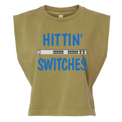 Hitting Switches Funny Network Systems Engineer Gift Garment-Dyed Women's Muscle Tee