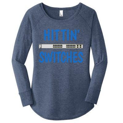 Hitting Switches Funny Network Systems Engineer Gift Women's Perfect Tri Tunic Long Sleeve Shirt