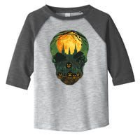 Halloween Spooky Full Moon Castle Skull Toddler Fine Jersey T-Shirt