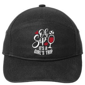 Hello Summer Family Vacation Oh Sip Its A Trip 7-Panel Snapback Hat