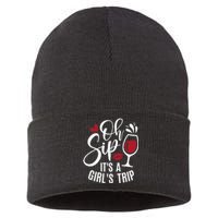 Hello Summer Family Vacation Oh Sip Its A Trip Sustainable Knit Beanie