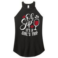 Hello Summer Family Vacation Oh Sip Its A Trip Women’s Perfect Tri Rocker Tank