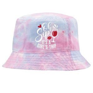 Hello Summer Family Vacation Oh Sip Its A Trip Tie-Dyed Bucket Hat