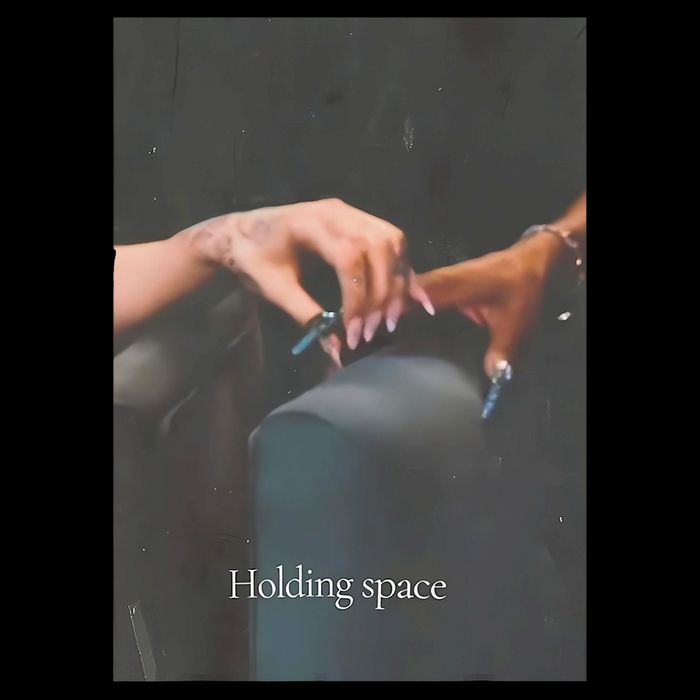 Holding Space For The Lyrics Of Defying Drawstring Bag
