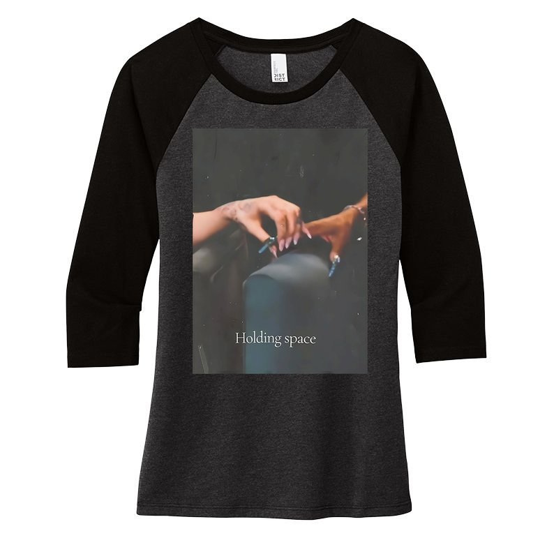 Holding Space For The Lyrics Of Defying Women's Tri-Blend 3/4-Sleeve Raglan Shirt