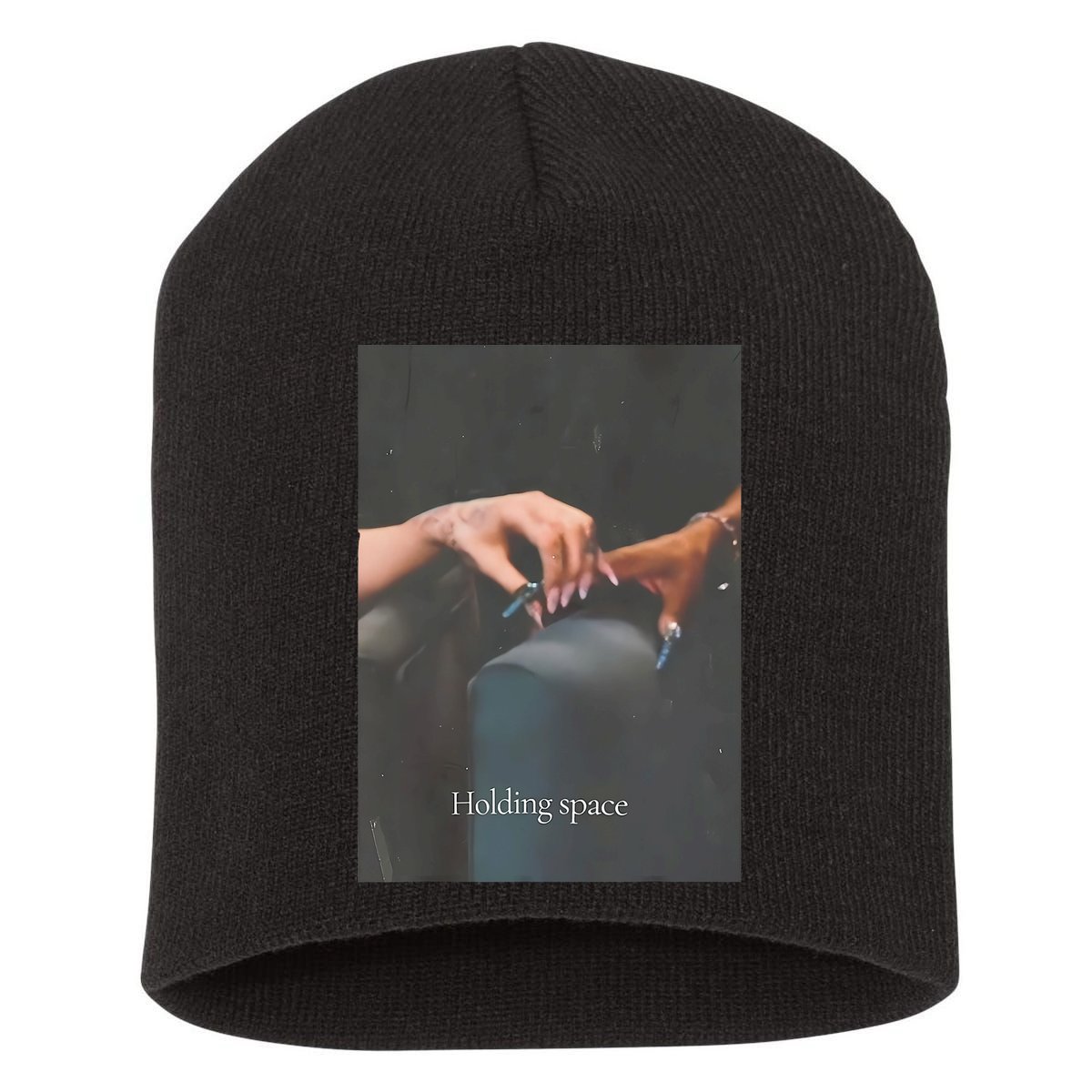 Holding Space For The Lyrics Of Defying Short Acrylic Beanie