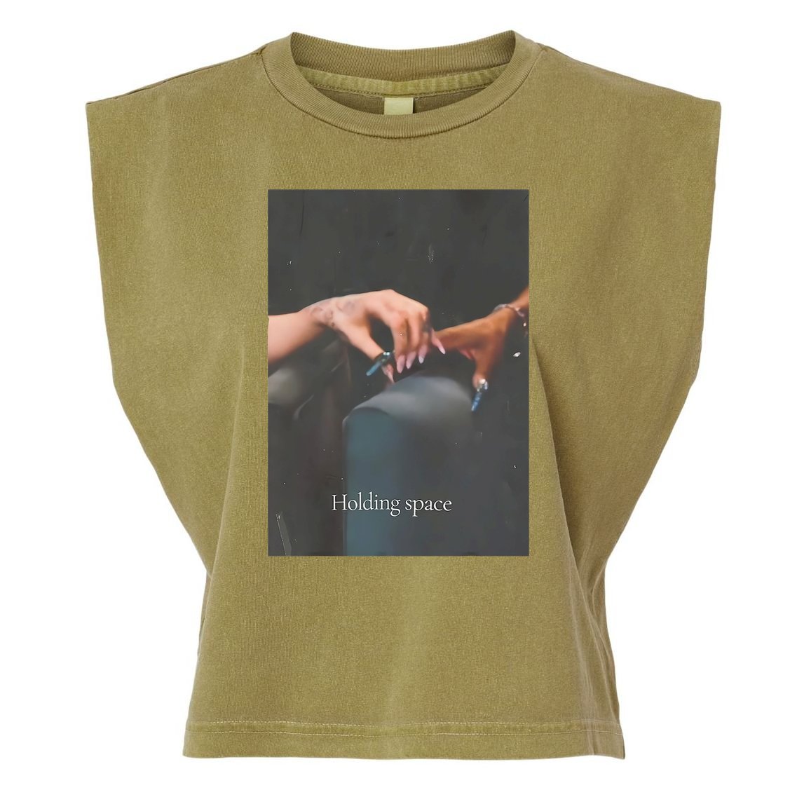 Holding Space For The Lyrics Of Defying Garment-Dyed Women's Muscle Tee