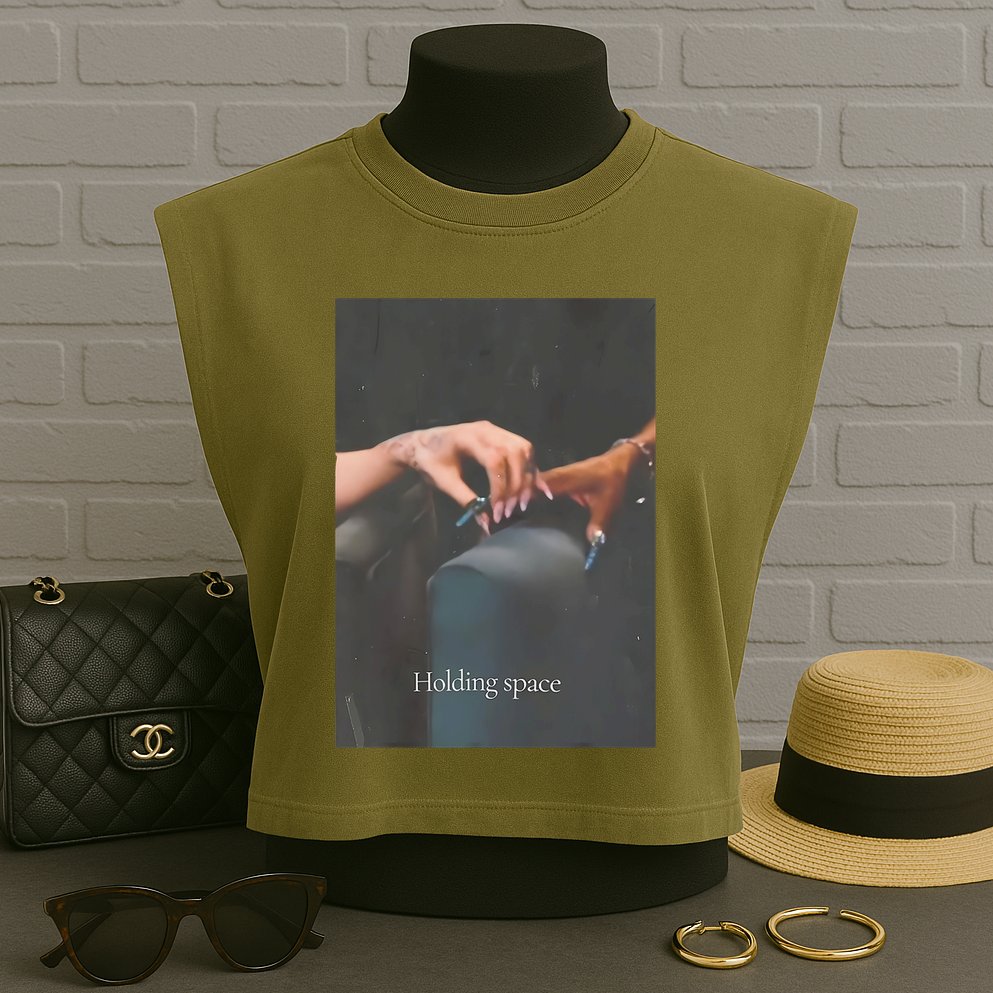 Holding Space For The Lyrics Of Defying Garment-Dyed Women's Muscle Tee