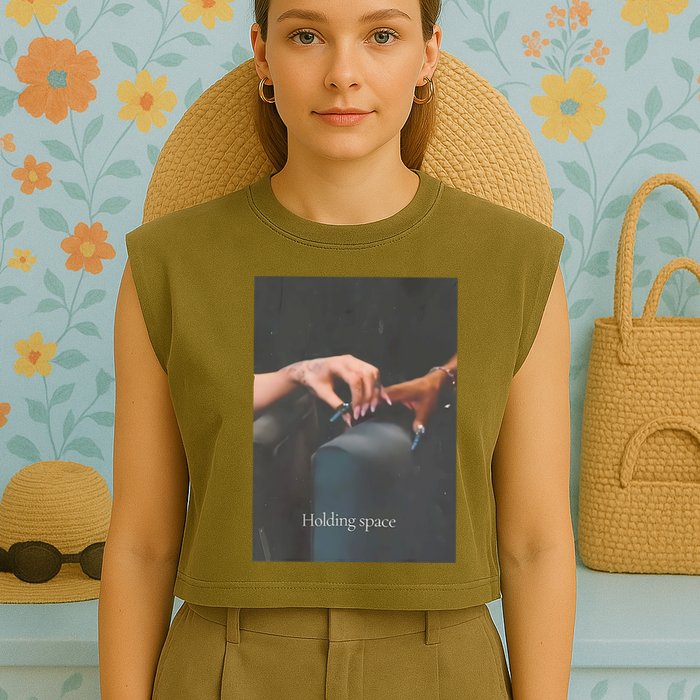 Holding Space For The Lyrics Of Defying Garment-Dyed Women's Muscle Tee