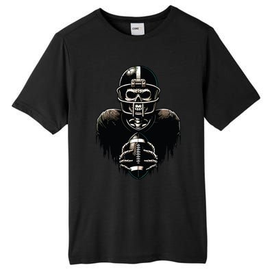 Halloween Skeleton Football Player Spooky Sports Graphic Tall Fusion ChromaSoft Performance T-Shirt