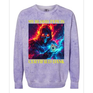 Hard Skeleton Funny Oddly Specific Dank Meme Colorblast Crewneck Sweatshirt