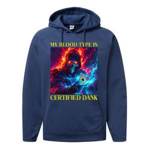 Hard Skeleton Funny Oddly Specific Dank Meme Performance Fleece Hoodie