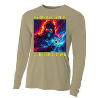 Hard Skeleton Funny Oddly Specific Dank Meme Cooling Performance Long Sleeve Crew