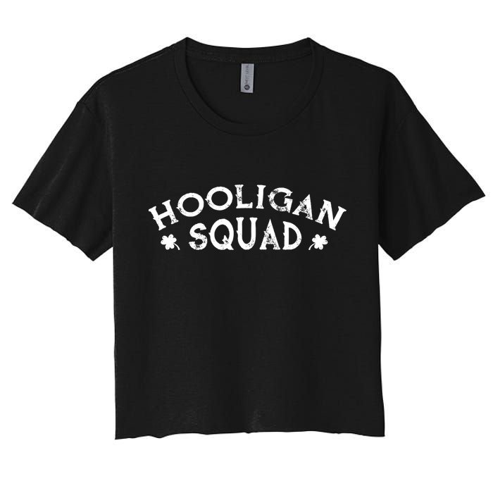 Hooligan Squad Funny St. Patrick's Day Irish Matching Group Women's Crop Top Tee