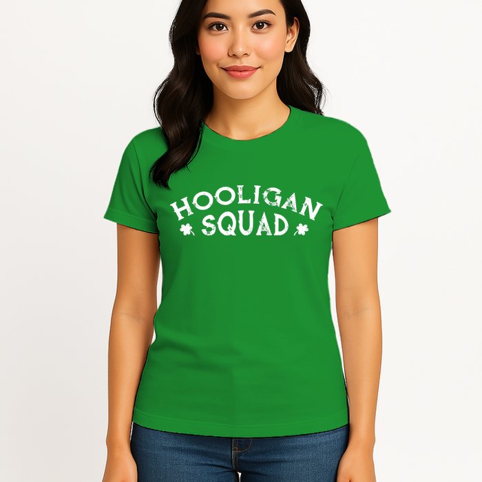 Hooligan Squad Funny St. Patrick's Day Irish Matching Group Womens T-Shirt