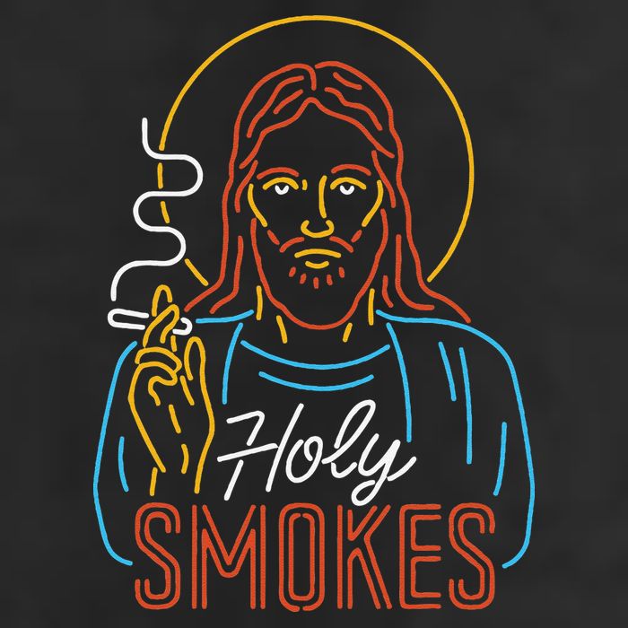 Holy Smokes Funny Jesus Adult Drive Performance Visor