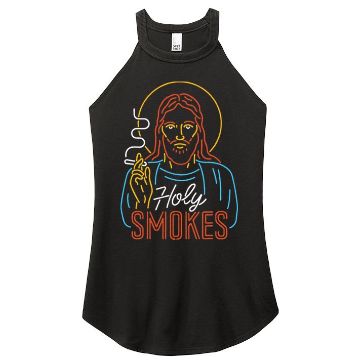 Holy Smokes Funny Jesus Women's Perfect Tri Rocker Tank