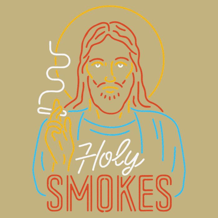 Holy Smokes Funny Jesus Cooling Performance Crew T-Shirt