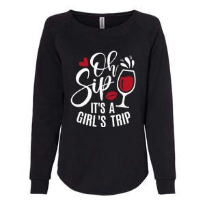 Hello Summer Family Vacation Oh Sip Its A Trip Womens California Wash Sweatshirt