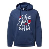 Hello Summer Family Vacation Oh Sip Its A Trip Performance Fleece Hoodie