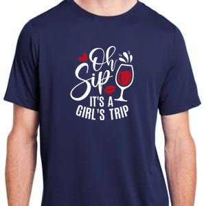 Hello Summer Family Vacation Oh Sip Its A Trip Adult ChromaSoft Performance T-Shirt