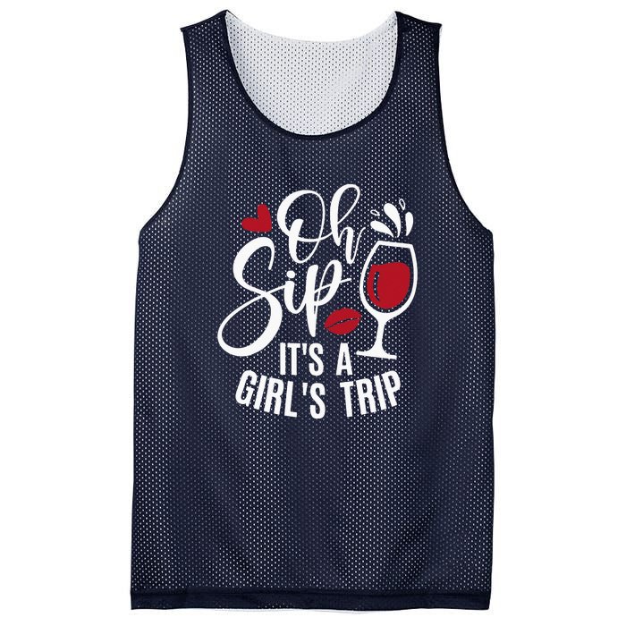 Hello Summer Family Vacation Oh Sip Its A Trip Mesh Reversible Basketball Jersey Tank