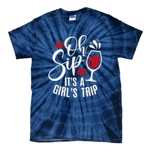 Hello Summer Family Vacation Oh Sip Its A Trip Tie-Dye T-Shirt