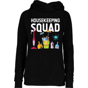 Housekeeping Squad For Housekeeper Cleaning Crew Womens Funnel Neck Pullover Hood