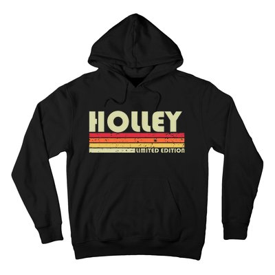 Holley Surname Funny Retro Vintage 80s 90s Birthday Reunion Hoodie