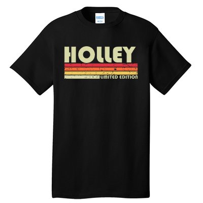 Holley Surname Funny Retro Vintage 80s 90s Birthday Reunion Tall T-Shirt