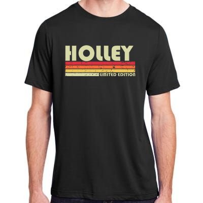 Holley Surname Funny Retro Vintage 80s 90s Birthday Reunion Adult ChromaSoft Performance T-Shirt