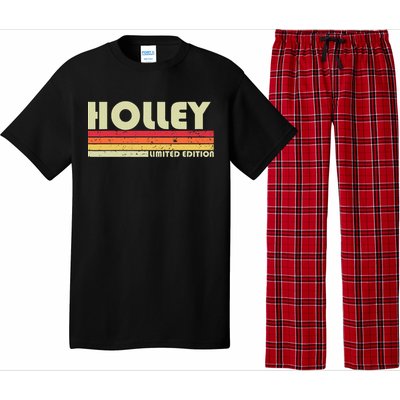 Holley Surname Funny Retro Vintage 80s 90s Birthday Reunion Pajama Set