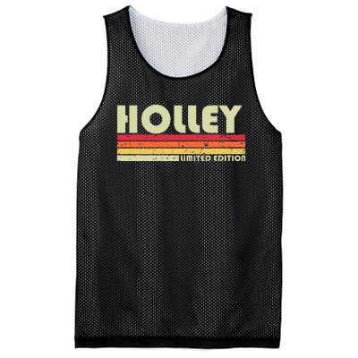 Holley Surname Funny Retro Vintage 80s 90s Birthday Reunion Mesh Reversible Basketball Jersey Tank