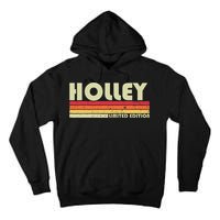 Holley Surname Funny Retro Vintage 80s 90s Birthday Reunion Tall Hoodie