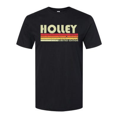 Holley Surname Funny Retro Vintage 80s 90s Birthday Reunion Softstyle® CVC T-Shirt