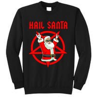 Hail Santa Funny Christmas Heavy Metal Music Gifts Gothic Sweatshirt