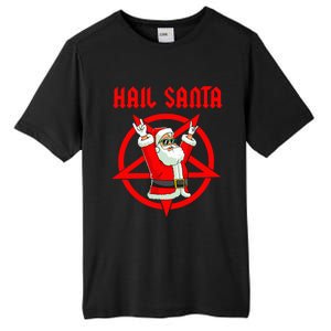 Hail Santa Funny Christmas Heavy Metal Music Gifts Gothic Tall Fusion ChromaSoft Performance T-Shirt