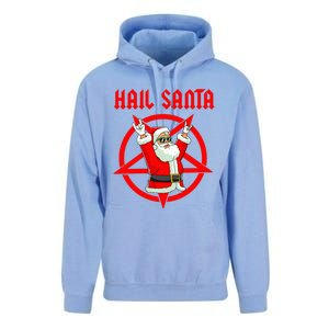 Hail Santa Funny Christmas Heavy Metal Music Gifts Gothic Unisex Surf Hoodie