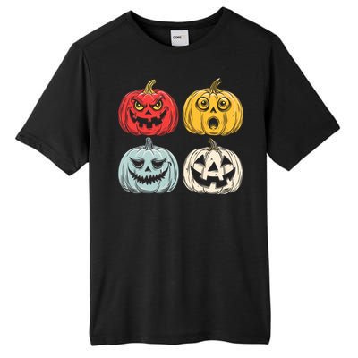 Halloween Spooky Fun Scary Pumpkin Faces Gift Tall Fusion ChromaSoft Performance T-Shirt