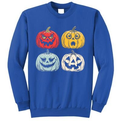 Halloween Spooky Fun Scary Pumpkin Faces Gift Sweatshirt