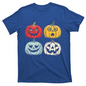 Halloween Spooky Fun Scary Pumpkin Faces Gift T-Shirt