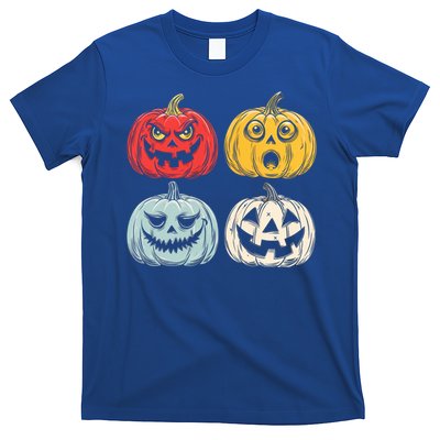 Halloween Spooky Fun Scary Pumpkin Faces Gift T-Shirt