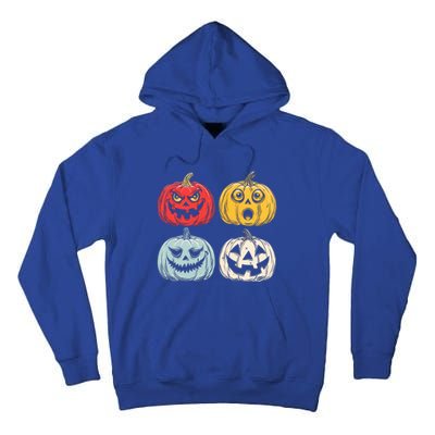 Halloween Spooky Fun Scary Pumpkin Faces Gift Tall Hoodie